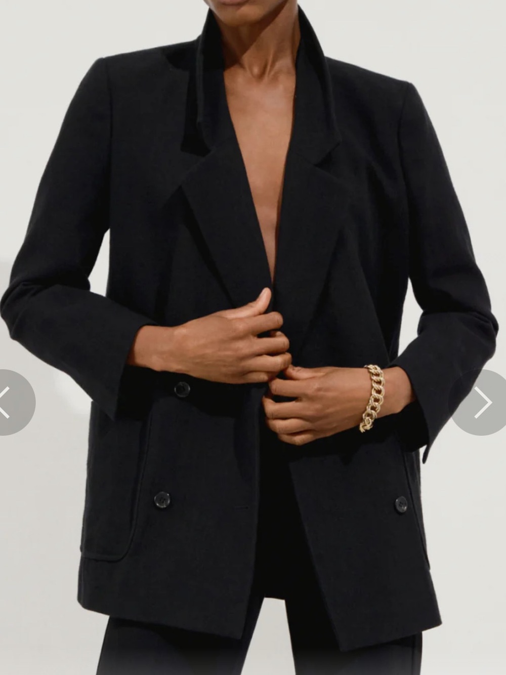 AYR Black Double-Breasted Blazer “The Signoff”